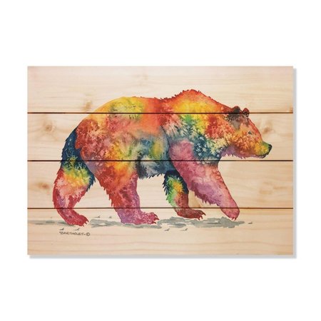 WILE E. WOOD 20 x 14 in. Bartholets Rainbow Grizzly Wood Art DBRG-2014